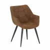 Kuipstoel Cosy 57x60x80cm - microvezel - cognac