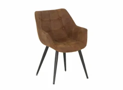 Kuipstoel Cosy 57x60x80cm - microvezel - cognac