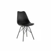 Kuipstoel Gigi 49x55x82cm - lederlook - zwart