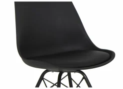 Kuipstoel Gigi 49x55x82cm - lederlook - zwart