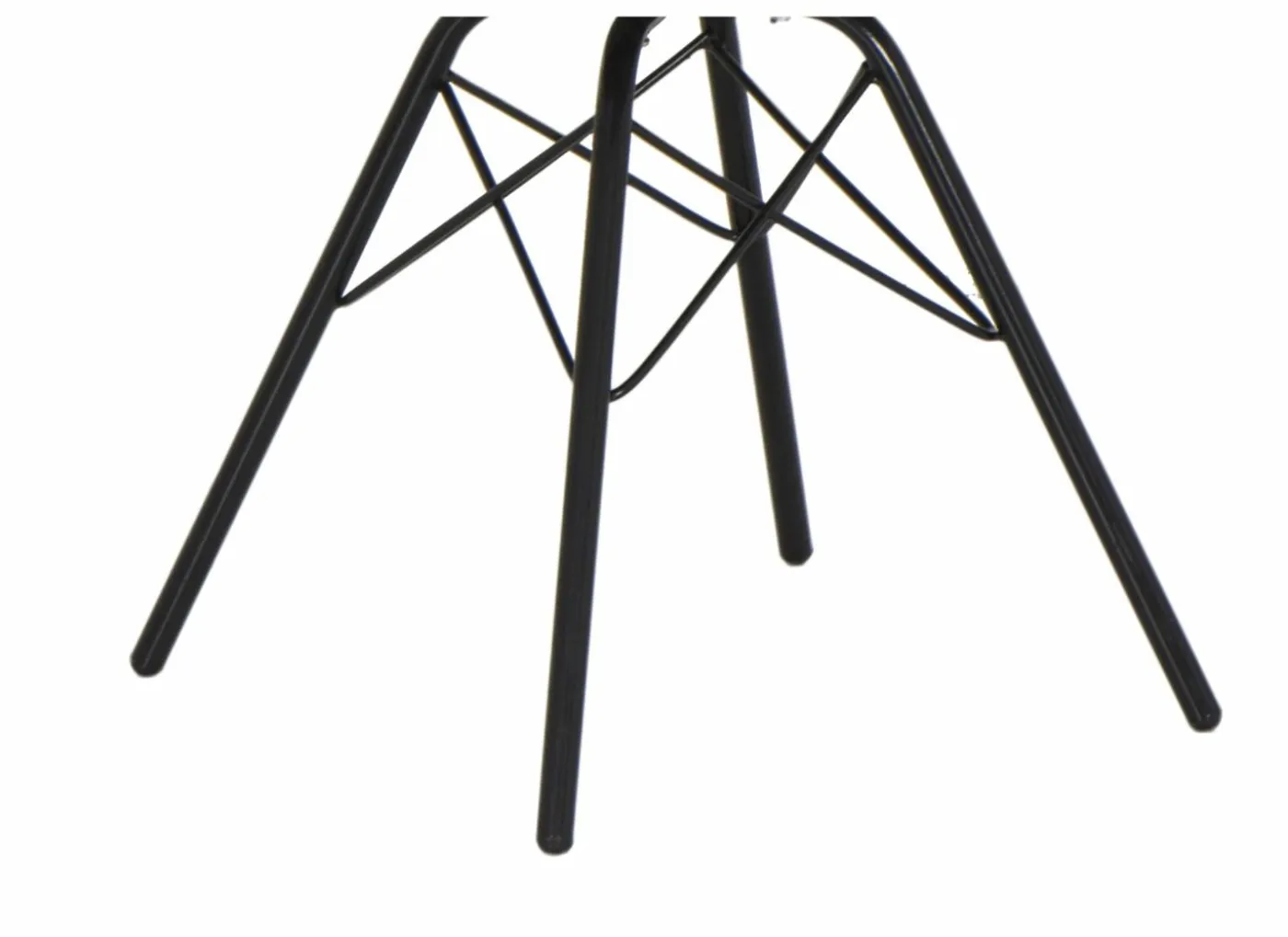 Kuipstoel Gigi 49x55x82cm - lederlook - zwart