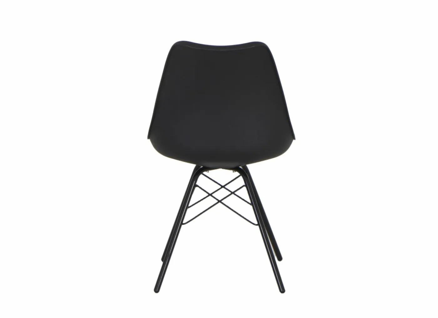 Kuipstoel Gigi 49x55x82cm - lederlook - zwart