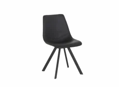 Kuipstoel Pokerface 47x57x83cm - natuurleder - zwart