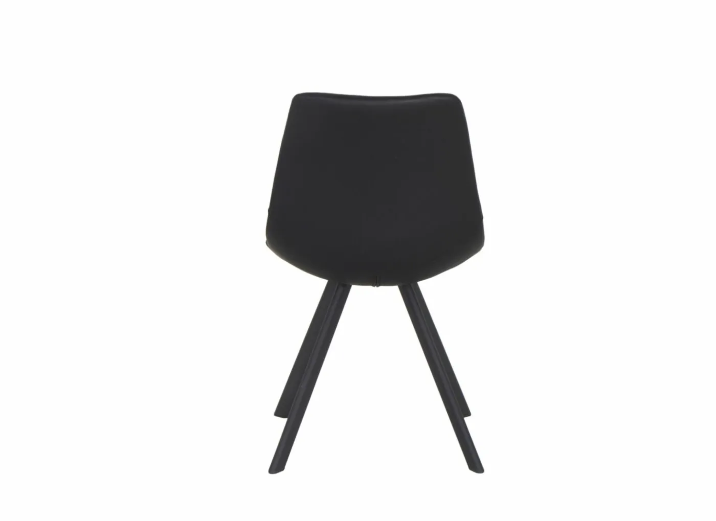 Kuipstoel Pokerface 47x57x83cm - natuurleder - zwart