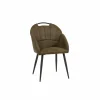 Kuipstoel ST2005  55x60x87,5cm - stof - mosgroen