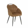 Kuipstoel ST2005 55x60x87,5cm - stof - cognac