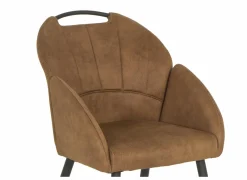 Kuipstoel ST2005 55x60x87,5cm - stof - cognac