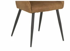 Kuipstoel ST2005 55x60x87,5cm - stof - cognac