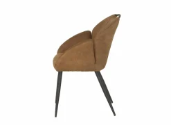 Kuipstoel ST2005 55x60x87,5cm - stof - cognac