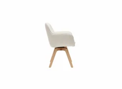 Kuipstoel Tristan 63x62,5x86,5cm - polyestervezel - beige