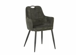 Kuipstoel 58,5x53x87,5cm - stof - mosgroen