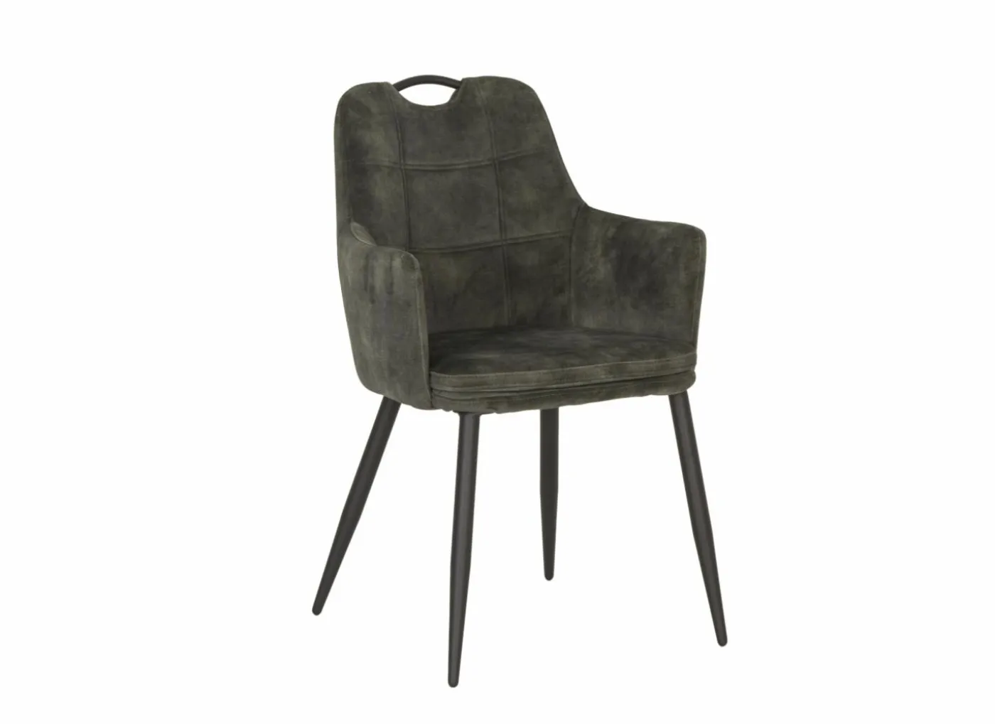 Kuipstoel 58,5x53x87,5cm - stof - mosgroen