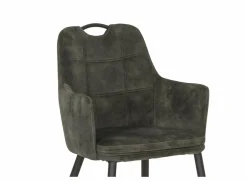 Kuipstoel 58,5x53x87,5cm - stof - mosgroen