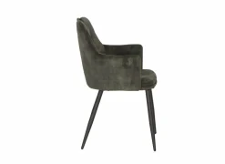 Kuipstoel 58,5x53x87,5cm - stof - mosgroen