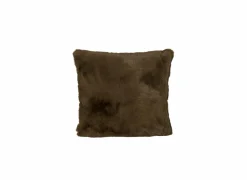 Kussen Duffie 60x60cm - imitatie konijnenvacht - bruin