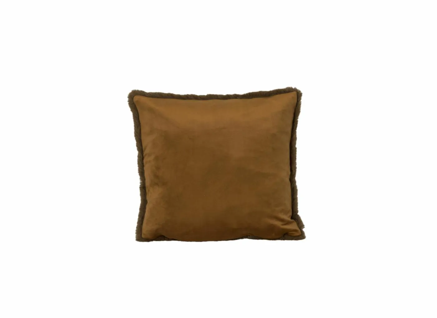 Kussen Duffie 60x60cm - imitatie konijnenvacht - bruin