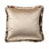 Kussen Jeanette 45x45cm - stof - bruin