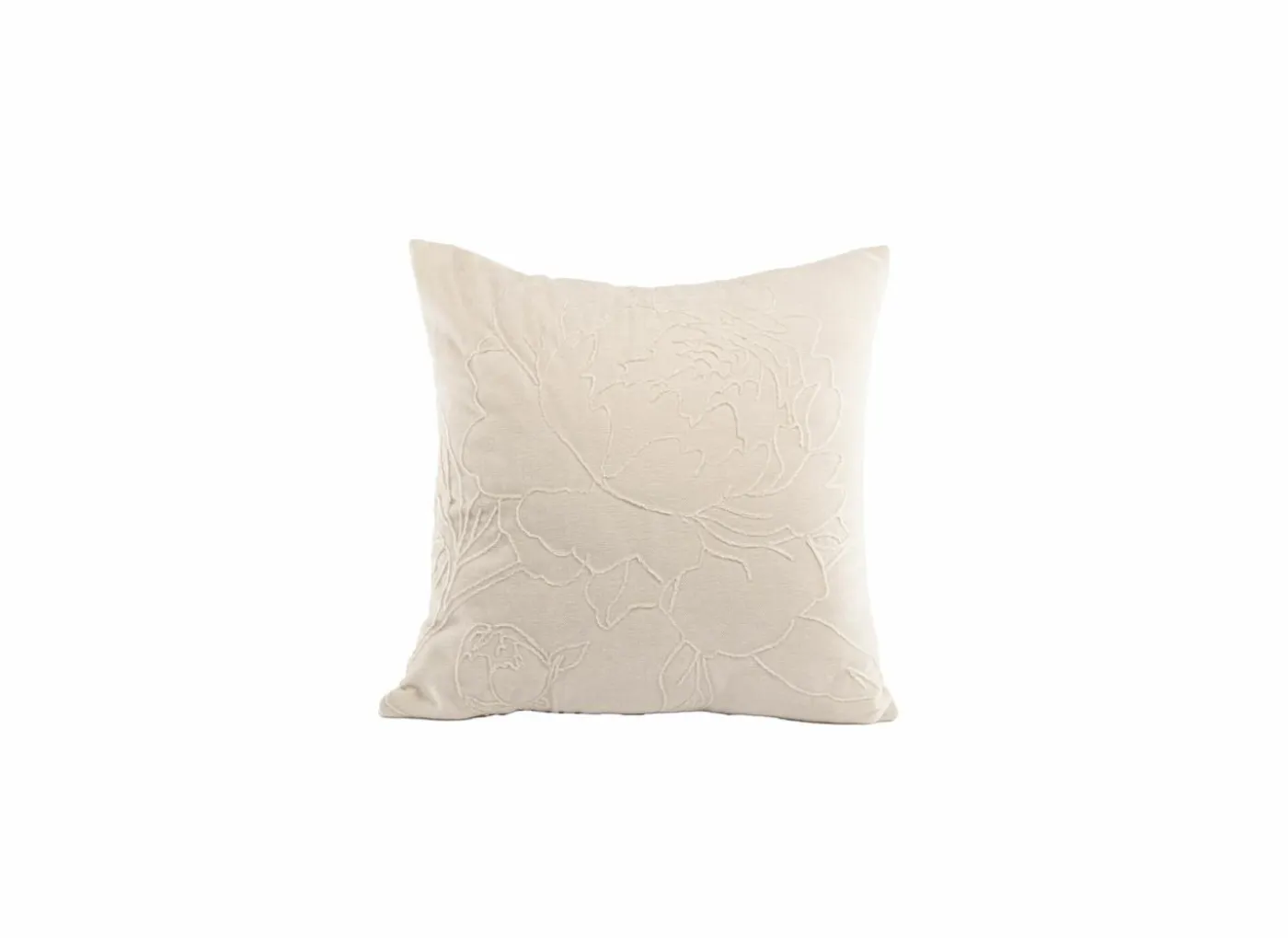Kussen Julot 45x45cm - stof - ivoor