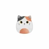 Kussen Kat 33x30cm - stof - wit