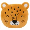 Kussen Luipaard 30x30cm - polyester - oranje