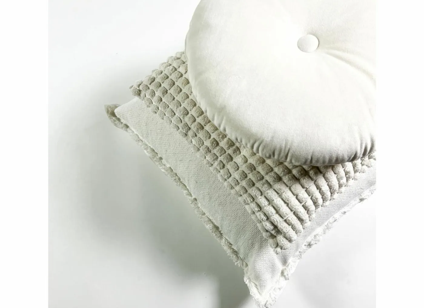 Kussen Olly 40x40cm - stof - snow white