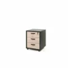 Ladeblok Capo 2 52x48x64cm - melamine - kastanje & zwart