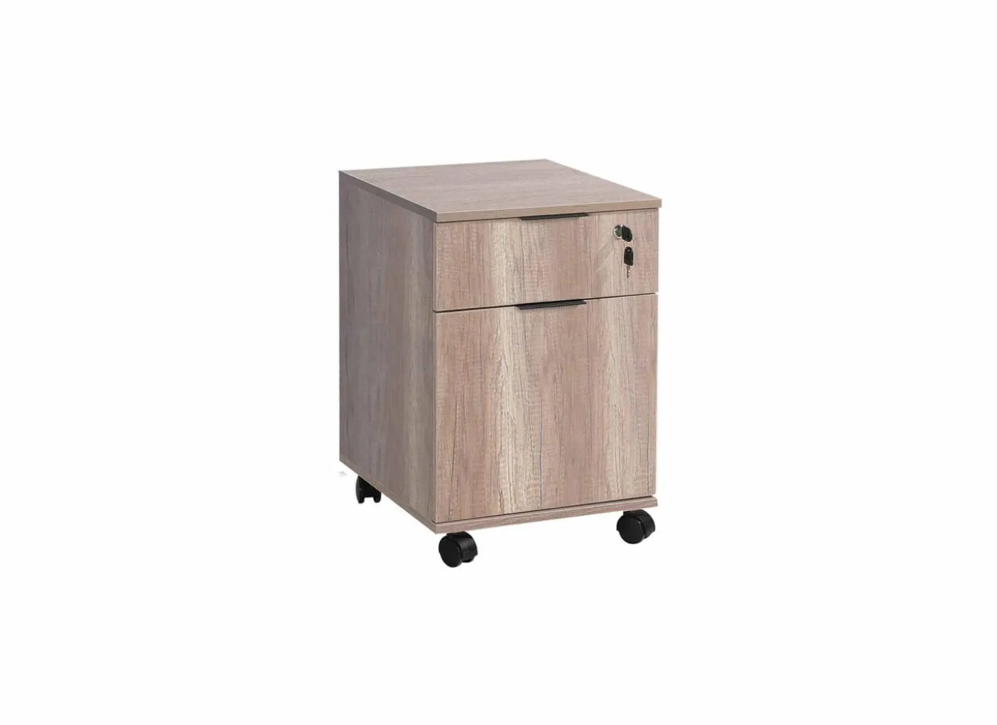 Ladeblok Merida 41x41x61cm - melamine - bruin met slot