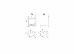 Ladeblok Sign 41x48x61cm - decor - mat grijs & jackson hickory