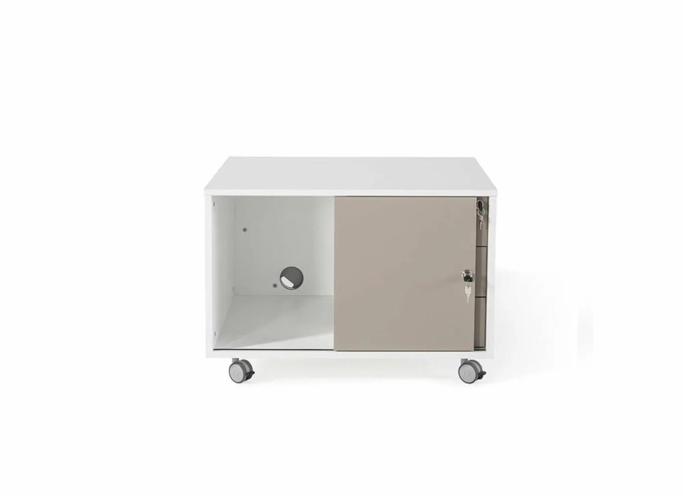 Ladeblok 83x60x55cm - melamine - wit & arcilla