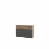 Ladekast Dolce 120x41x82cm - decor - mud oak & black oak
