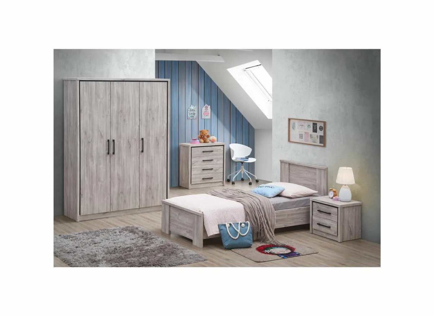 Ladekast Elias 80x40x83cm - decor - grijze eik