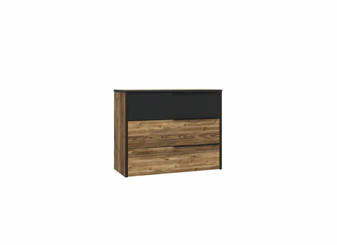 Ladekast Jabim 100x42x80cm - decor - alpine picea & zwart