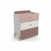 Ladekast Jade 73x41x82cm - decor - mat roze & mat wit