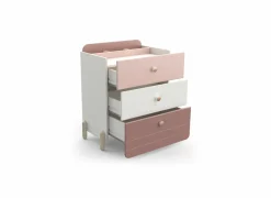 Ladekast Jade 73x41x82cm - decor - mat roze & mat wit