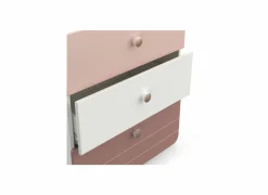 Ladekast Jade 73x41x82cm - decor - mat roze & mat wit