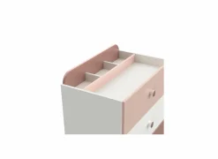 Ladekast Jade 73x41x82cm - decor - mat roze & mat wit