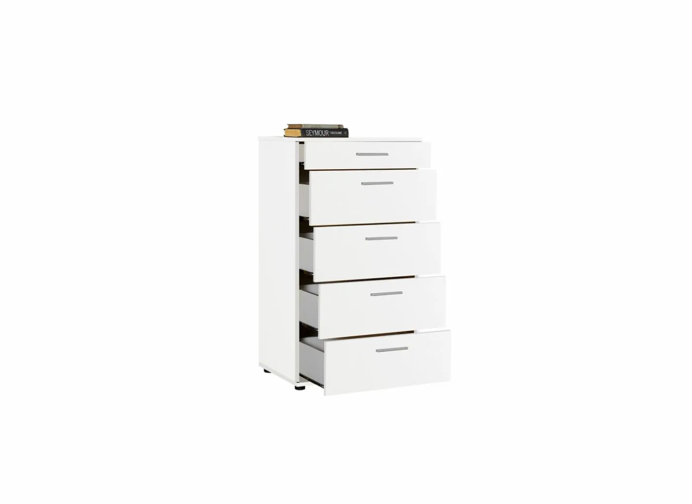 Ladekast Komodo 60x40x108cm - melamine - wit