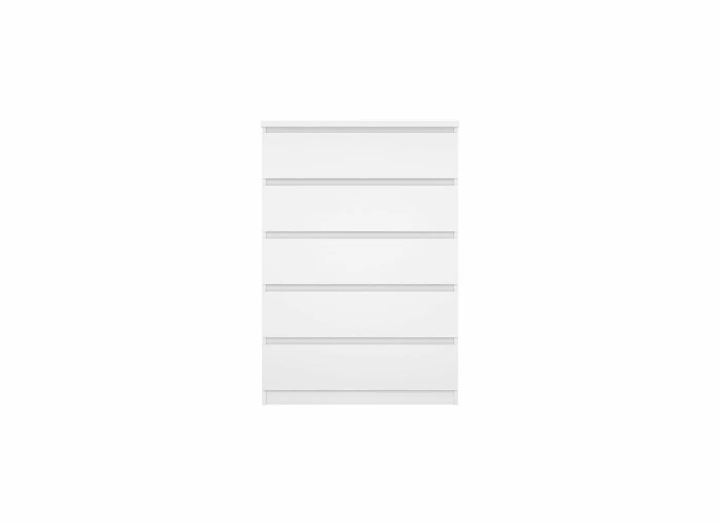 Ladekast Naia 77x50x112cm - melamine - wit hoogglans