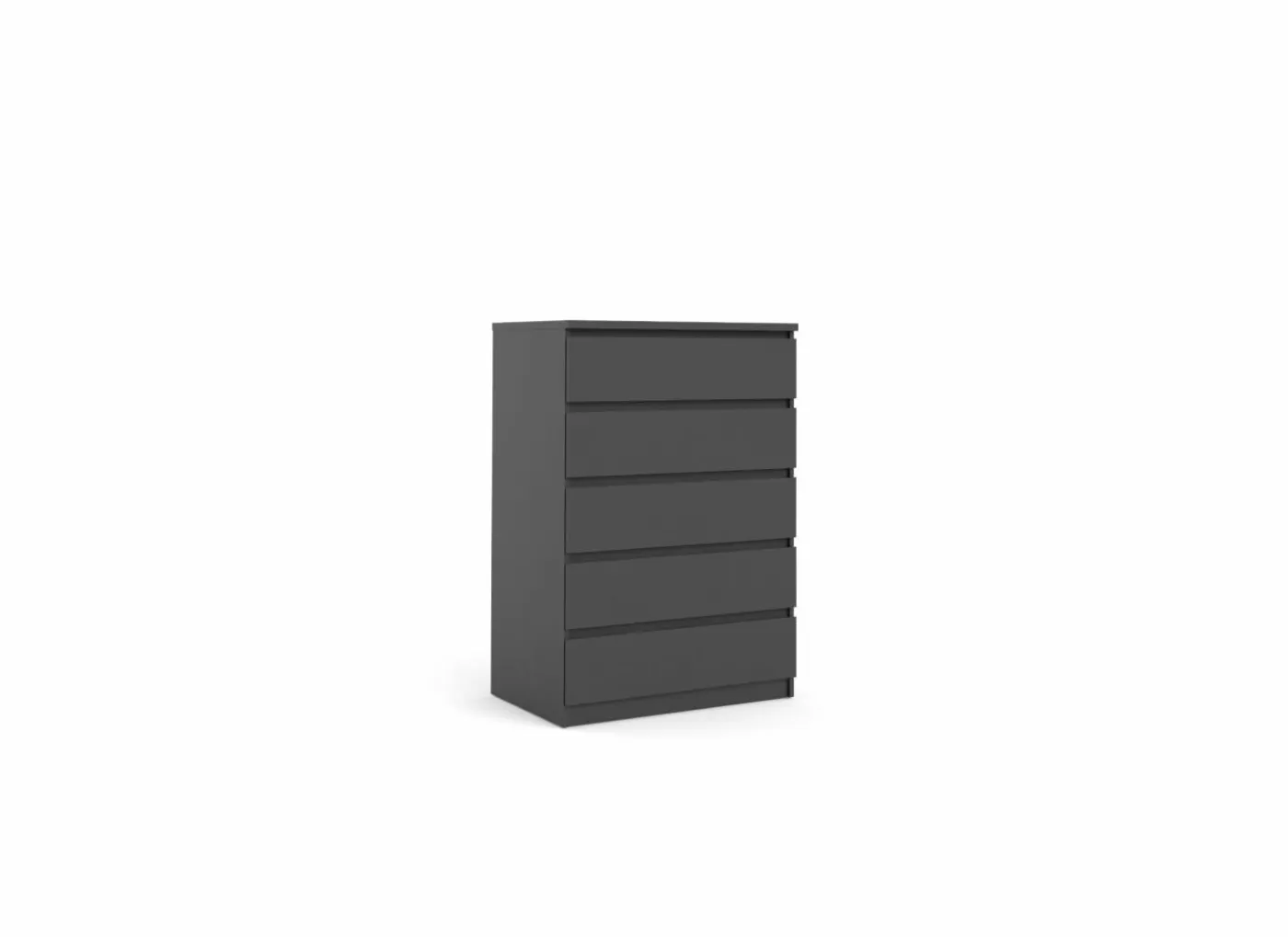 Ladekast Naia 77x50x112cm - melamine - mat zwart