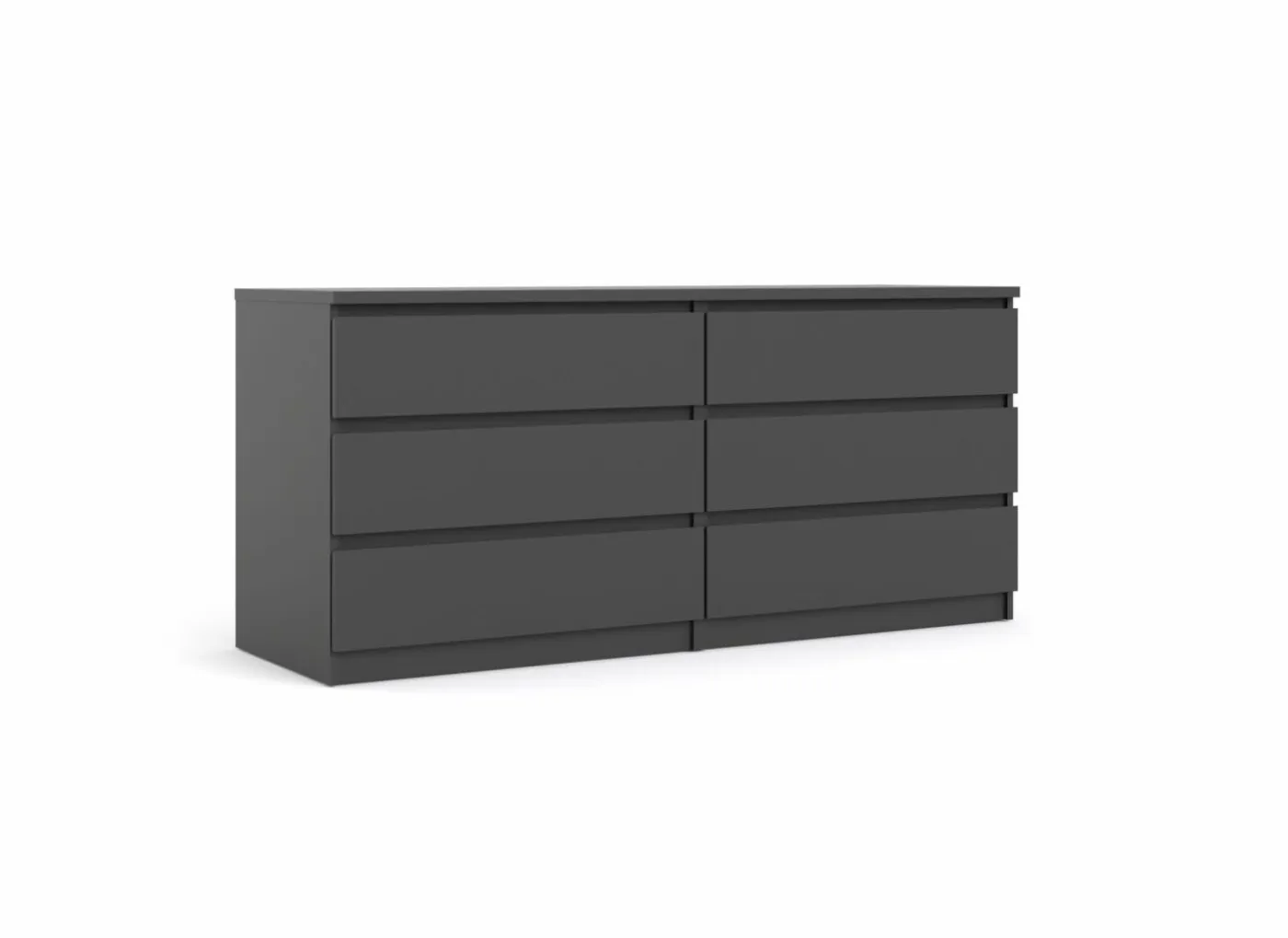 Ladekast Naia 154x50x71cm - melamine - mat zwart
