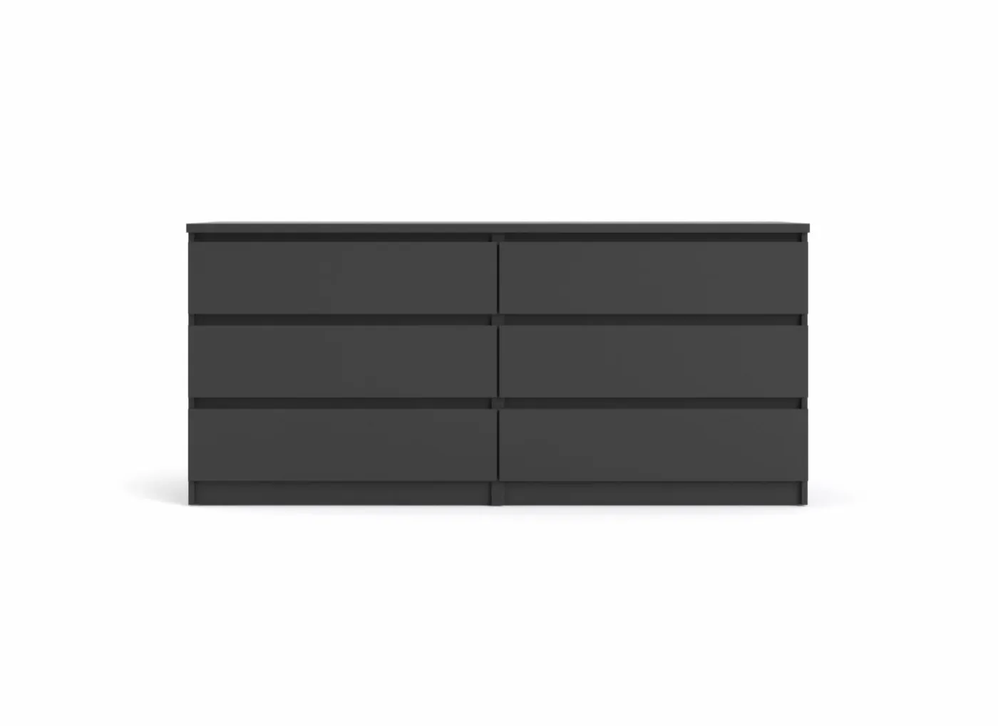 Ladekast Naia 154x50x71cm - melamine - mat zwart