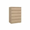Ladekast Naia 77x50x112cm - melamine - jackson hickory