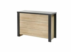 Ladekast Phaedra 120x48x83cm - decor - Franse eik/nox