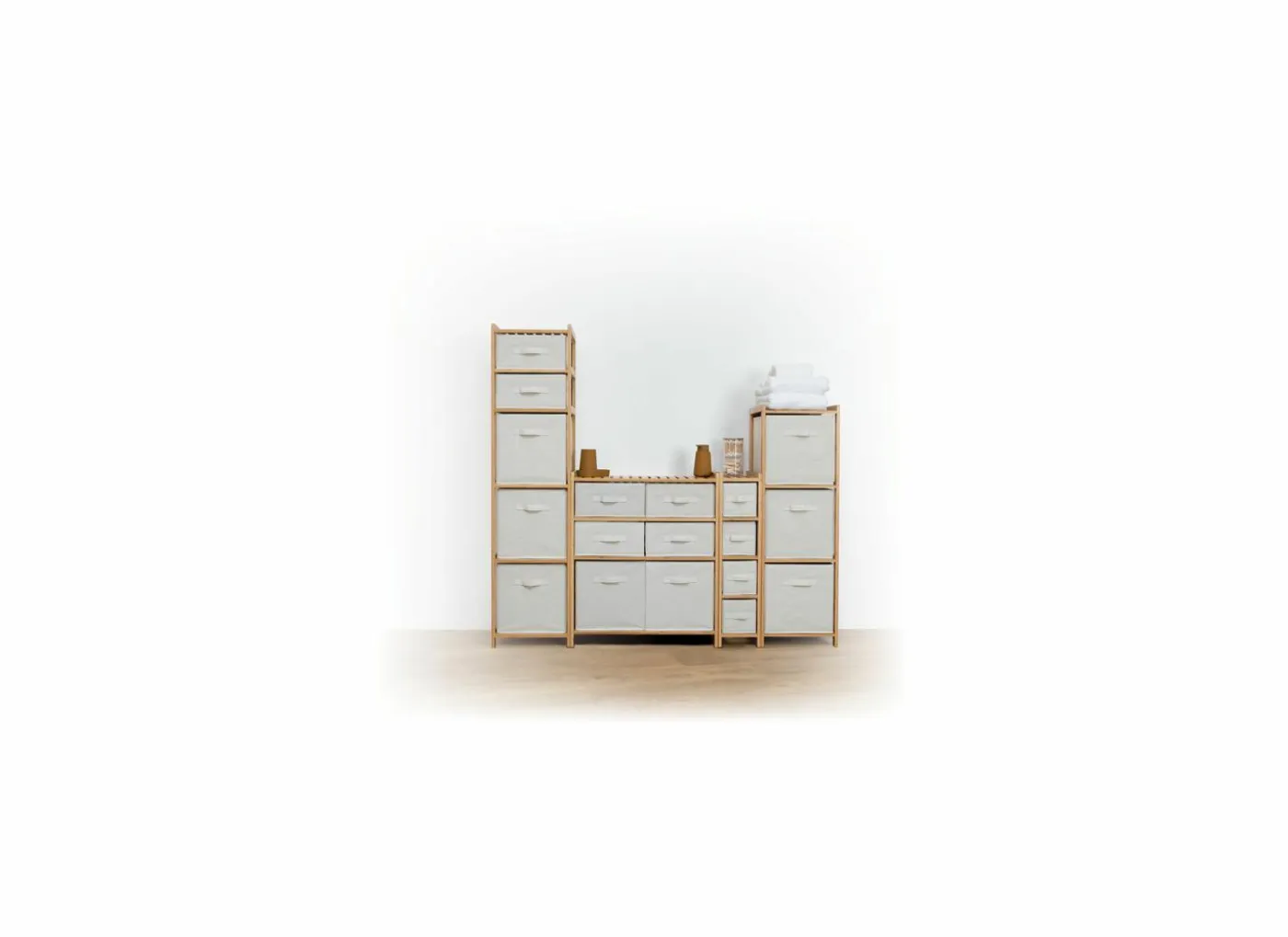 Ladekast Tidy 19x33x78,5cm - bamboe - naturel