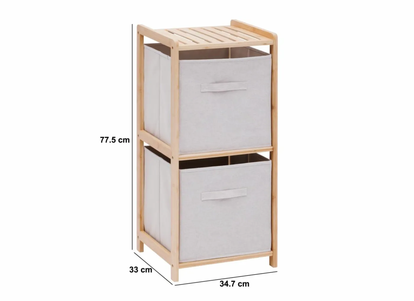 Ladekast Tidy 35x33xH77,5cm - bamboe - naturel
