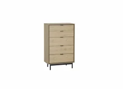 Ladekast Token 73x39,6x118,6cm - melamine - eik