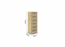 Ladekast 40x119x42cm - decor - artisanale eik