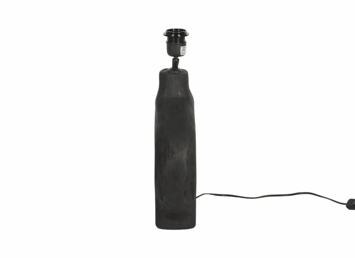 Lampenvoet E27 H35cm - hout - zwart