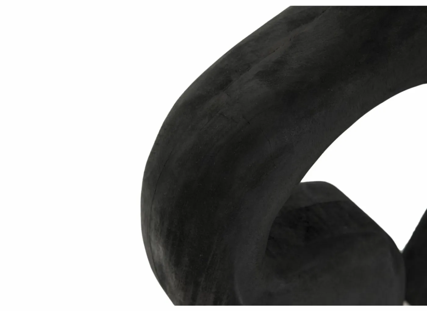 Lampenvoet E27 H35cm - hout - zwart