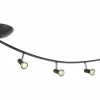 LED spot met 4 spots 5W GU10 chroom zwart